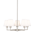 Z-Lite Leila 5 Light 26" Wide Chandelier Brushed Nickel