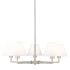 Z-Lite Leila 5 Light 34" Wide Chandelier Brushed Nickel