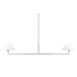 Z-Lite Leila 2 Light 62" Wide Linear Chandelier Brushed Nickel