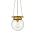 Z-Lite Calhoun 9" Wide Mini Pendant Heritage Brass