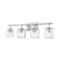 Z-Lite Landon 4 Light 32" Wide Vanity Light Brushed Nickel
