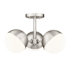 Z-Lite Realm Sphere 3 Light 18" Wide Semi-flush Ceiling Fixture Brushed Nickel