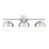 Z-Lite Realm Sphere 3 Light 24" Wide Vanity Light Brushed Nickel