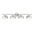 Z-Lite Realm Sphere 4 Light 33" Wide Vanity Light Brushed Nickel