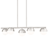 Z-Lite Realm Sphere 5 Light 42" Wide Linear Chandelier Brushed Nickel
