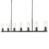 Z-Lite Titus 7 Light 64" Wide Linear Chandelier Matte Black