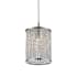 Z-Lite Terra 1 Light 6" Wide Round Crystal Pendant Chrome