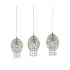 Z-Lite Nabul 3 Light Linear Pendant with Chrome Metal and Crystal Shade Chrome
