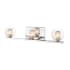 Z-Lite Auge 3 Light Bathroom Vanity Light with Clear Glass Shade Chrome