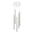 Z-Lite Forest 5 Light 14" Wide LED Multi Light Pendant with 24" Pendants Brushed Nickel / Chrome