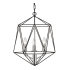 Z-Lite Geo 3 Light 14" Wide Geometric Two-Tone Pendant Matte Black / Chrome