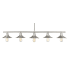 Z-Lite Casa 5 Light 51.5" Wide Linear Chandelier Brushed Nickel