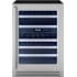 Zephyr Presrv 24 Inch Wide 45 Bottle Capacity Built-In / Free Standing Wine Cooler with Active Cooling Technology and Magnetic Kickplate Stainless Steel