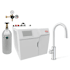 Zip Water HydroTap Arc Plus Boiling, Chilled, and Sparkling Water Dispenser Kit - Includes 120V Command Center, CO2 Regulator and 5lb CO2 Cylinder Brushed Chrome