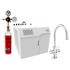 Zip Water HydroTap Celsius AIO 1.8 GPM Boiling, Chilled, and Sparkling Kitchen Faucet - Includes 120V Command Center, Two (2) CO2 1.5lb Cylinders, and CO2 Regulator Brushed Chrome