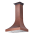 ZLINE 260 - 500 CFM 30 Inch Wide Outdoor Wall Mounted Range Hood with LED Lights and 4 Speeds Hand Hammered Copper