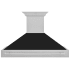 ZLINE 280 - 700 CFM 48 Inch Wide Outdoor Fingerprint Resistant Wall Mounted Range Hood with Push Button Controls Durasnow Stainless Steel / Black Matte