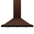 ZLINE 120 - 400 CFM 30 Inch Wide Wall Mounted Range Hood with 4 Speeds and LED Lights Embossed Copper