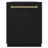 ZLINE 24 Inch Wide 16 Place Setting Built-In Top Control Dishwasher Champagne Bronze