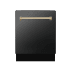 ZLINE Tallac 24 Inch Wide 15 Place Setting Built-In Top Control Dishwasher with Smart Wash Technology with Triple Filter Cleaning Black Stainless Steel / Champagne Bronze