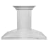 ZLINE 120 - 400 CFM 30 Inch Wide Island Mounted Range Hood with Built In Bluetooth Speakers Stainless Steel