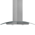 ZLINE 120 - 400 CFM 36 Inch Wide Island Range Hood with LED Lights and Baffle Filters Stainless Steel