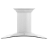 ZLINE 120 - 400 CFM 36 Inch Wide Island Range Hood with Integrated Speakers and 4 Speeds Stainless Steel