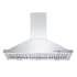 ZLINE 120 - 400 CFM 24 Inch Wide Wall Mounted Range Hood with LED Lights and 4 Speeds Stainless Steel