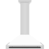 ZLINE Autograph Edition 120 - 400 CFM 36 Inch Wide Wall Mounted Range Hood with Push Button Controls and Dishwasher Safe Filters Stainless Steel / White Matte