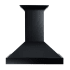 ZLINE 120 - 400 CFM 36 Inch Wide 110V Wall Mounted Range Hood with Push Button Controls Wood / Smooth Black