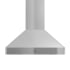 ZLINE 120 - 400 CFM 36 Inch Wide Wall Mounted Range Hood with Convertible Ventilation and 6 Inch Round Duct Stainless Steel
