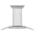 ZLINE 120 - 400 CFM 36 Inch Wide Wall Mounted Range Hood with Integrated Speakers and 4 Speeds Stainless Steel