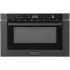 ZLINE 24 Inch Wide 1.2 Cu. Ft. 1000 Watt Drawer Microwave with Traditional Handle and Auto-Touch Open / Close Black Stainless Steel