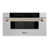 ZLINE Autograph Edition 30 Inch Wide 1.2 Cu. Ft. 1000 Watt Fingerprint Resistant Drawer Microwave Fingerprint Resistant Stainless Steel / Champagne Bronze