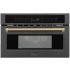 ZLINE 30 Inch Wide 1.6 Cu. Ft. 1000 Watt Built In Microwave with Convection Mode and LCD Display Black Stainless Steel / Champagne Bronze