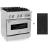 ZLINE Legacy 30 Inch Wide 4 Cu. Ft. Free Standing Dual Fuel Range with Griddle Stainless Steel
