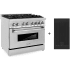 ZLINE Legacy 36 Inch Wide 4.6 Cu. Ft. Free Standing Dual Fuel Range with Griddle Stainless Steel