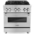 ZLINE Legacy 30 Inch Wide 4 Cu. Ft. Free Standing Dual Fuel Range with Italian-Made Sealed Burners Stainless Steel