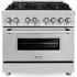 ZLINE Legacy 36 Inch Wide 4.6 Cu. Ft. Free Standing Dual Fuel Range with Italian-Made Sealed Burners Stainless Steel