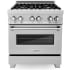 ZLINE Legacy 30 Inch Wide 4 Cu. Ft. Free Standing Fingerprint Resistant Dual Fuel Range with Italian-Made Sealed Burners Stainless Steel