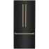 ZLINE Autograph Edition 36 Inch Wide 19.6 Cu. Ft. Energy Star Certified French Door Refrigerator in Black Stainless Steel with Champagne Bronze Handles Black Stainless Steel / Champagne Bronze