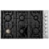 ZLINE 36 Inch Wide 6 Burner Natural Gas Cooktop with Brass Burners Black Stainless Steel