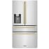 ZLINE Autograph Edition 36 Inch Wide 21.6 Cu. Ft. Energy Star Certified French Door Refrigerator in Stainless Steel with Champagne Bronze Square Handles Stainless Steel / Champagne Bronze