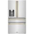 ZLINE Autograph Edition 36 Inch Wide 21.6 Cu. Ft. Energy Star Certified Fingerprint Resistant French Door Refrigerator with Rapid Chill Stainless Steel / Gold