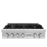 ZLINE Series 36 Inch Wide 6 Burner Fingerprint Resistant Natural Gas Rangetop with Italian-Made Sealed Burners Fingerprint Resistant Stainless Steel