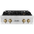 ZLINE Autograph Edition 30 Inch Wide 4 Burner Fingerprint Resistant Natural Gas Rangetop with Italian-Made Sealed Burners and Champagne Bronze Knobs Fingerprint Resistant Stainless Steel / Champagne Bronze