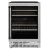 ZLINE Autograph Edition 24 Inch Wide 44 Bottle Capacity Built-In / Free Standing Wine Cooler with Reversible Door and 2 Cooling Zones Matte Black
