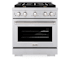 ZLINE 30 Inch Wide 4.2 Cu. Ft. Free Standing Dual Fuel Range with Brass Burners and Dual Function Burner Stainless Steel