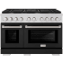 ZLINE Paramount 48 Inch Wide 6.7 Cu. Ft. Free Standing Gas Range with Black Matte Door and Italian-Made Sealed Burners Stainless Steel / Black Matte