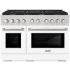 ZLINE Paramount 48 Inch Wide 6.7 Cu. Ft. Free Standing Gas Range with Italian-Made Sealed Burners and White Matte Door Stainless Steel / White Matte